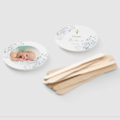 set van tien blauwe wilde bloemen Doop Handwaaier (Niet-gemonteerd)