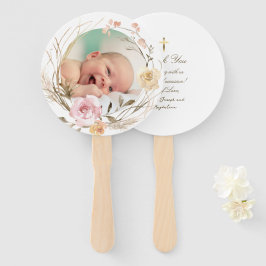 set van tien boho bloemen Doop Handwaaier