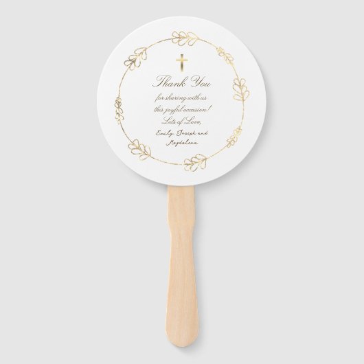 set van tien faux folie lijst doop handwaaier (Achterkant)