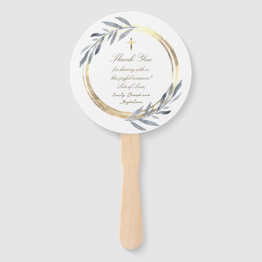 set van tien faux folie lijst doop handwaaier (Achterkant)