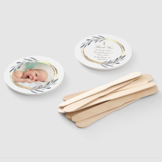 set van tien faux folie lijst doop handwaaier (Niet-gemonteerd)