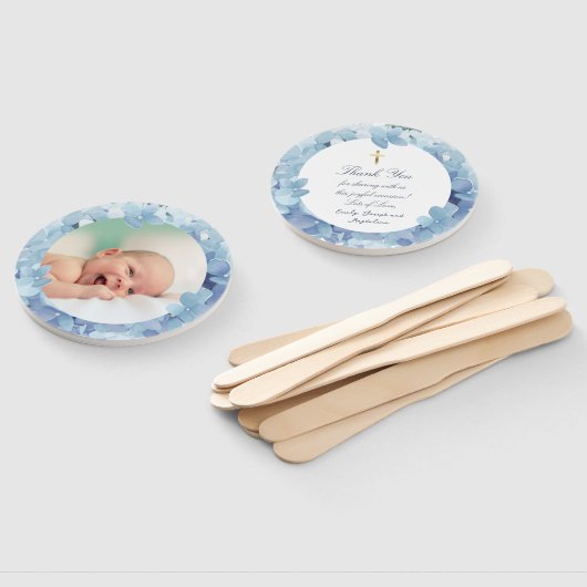 set van tien hortensia lijst doop handwaaier (Niet-gemonteerd)