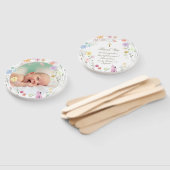 set van tien pastel wilde bloemen Doop Handwaaier (Niet-gemonteerd)