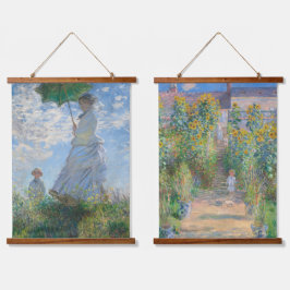 Set van twee beroemde oude Claude Monet-schilderij Hangend Wandkleed