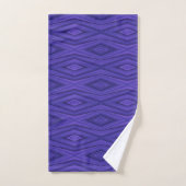 Set van twee paarse handdoeken met geometrische (Handdoek)