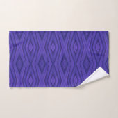 Set van twee paarse handdoeken met geometrische (Handdoek)