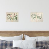 Set van twee reproductie Antiek Wildflower Prints (Slaapkamer)
