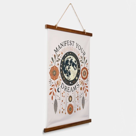 Set van twee wandtapijten - Boho Magic Moon & Nat Hangend Wandkleed (Gebogen)