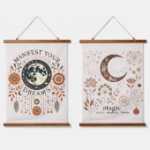Set van twee wandtapijten - Boho Magic Moon & Nat Hangend Wandkleed (Dubbel)