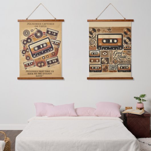 Set van twee wandtapijten hangend wandkleed (Slaapkamer)