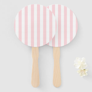Set van ventilatoren roze & witte streep handwaaier