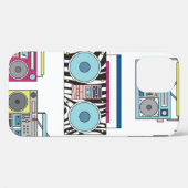 set van verschillende  cassettespelers. Retro 80's Case-Mate iPhone Case (Achterkant (horizontaal))