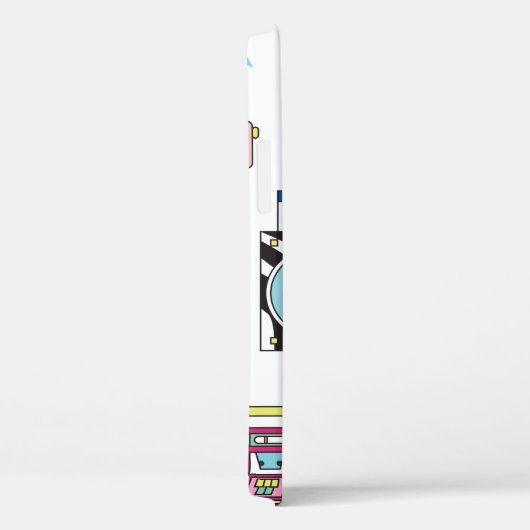 set van verschillende  cassettespelers. Retro 80's Case-Mate iPhone Case (Achterkant / Rechts)