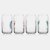 Set van vier kerst feeën Vrolijk kerstfeest Blikvorm Glas (Links)