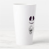 Set van vier unieke schedelillustraties latte mok (Voorkant)