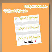 Set van vijf  Golden Heart Signature Sticker