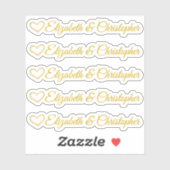 Set van vijf  Golden Heart Signature Sticker (Vel)