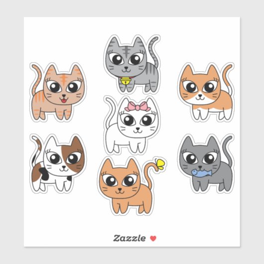 set van wolkatten sticker (Vel)