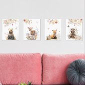 Set van Woodland Animal Portret kwekerij (Woonkamer)