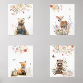 Set van Woodland Animal Portret kwekerij (Voorkant)