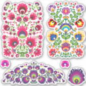 😍Set van Wycinanki stijl kus gesneden stickers (Voorkant)