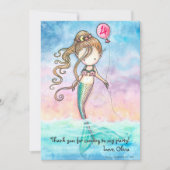 Set van Zeemeermin Dank u Kaarten (Voorkant)