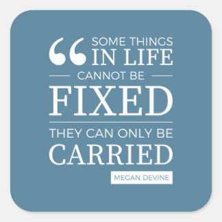 Set van zes "Kan niet worden gefixeerd" stickers i