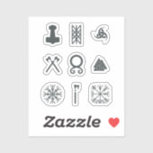 Set Viking Symbolen Stickers (Vel)