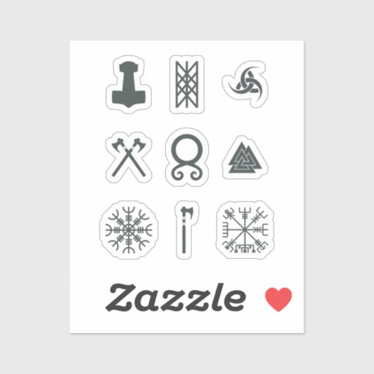 Set Viking Symbolen Stickers (Vel)