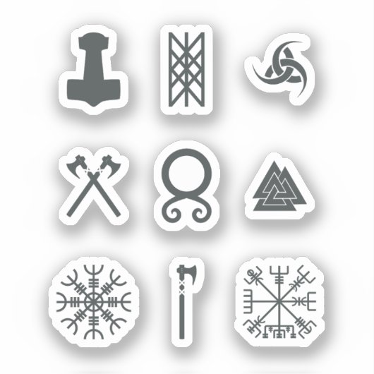 Set Viking Symbolen Stickers (Voorkant)