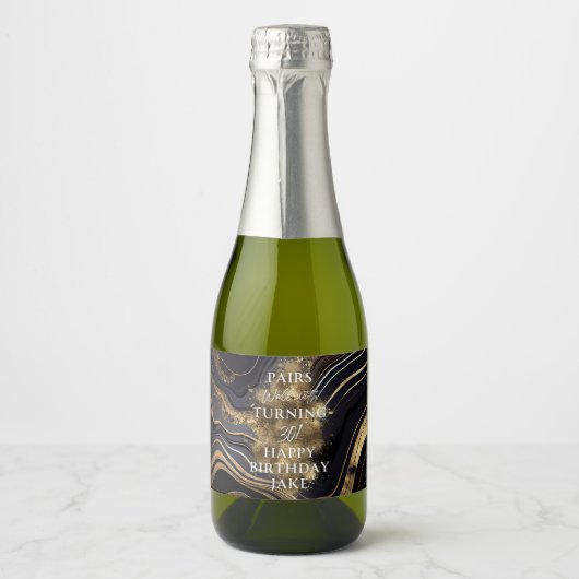 Set voedsel- en dranklabels sparkling wijnetiket (Voorkant)
