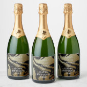 Set voedsel- en dranklabels sparkling wijnetiket (Flessen)