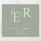 Set voedsel- en dranklabels sparkling wijnetiket (Enkel label)