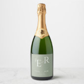 Set voedsel- en dranklabels sparkling wijnetiket (Voorkant)