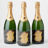 Set voedsel- en dranklabels sparkling wijnetiket (Flessen)