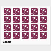 Set wgoppenstickers vierkante sticker (Vel)