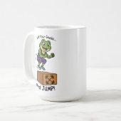 Set Your Goals and Jump – Female Frog Workout Koffiemok (Voorkant links)