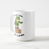 Set Your Goals And Jump - Male Frog Box Jump Koffiemok (Voorkant links)