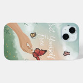 “Set Yourself Free – Butterfly Release Art” Case-Mate iPhone Case (Achterkant (horizontaal))