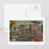 Setake, Florida - Grote Letter-scènes Briefkaart (Voorkant / Achterkant)