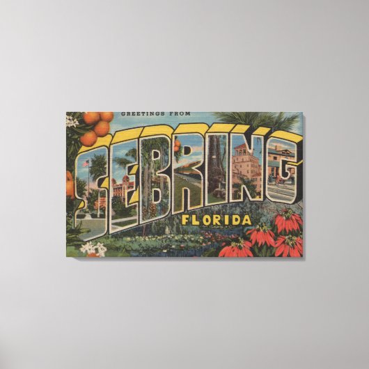 Setake, Florida - Grote Letter-scènes Canvas Afdruk (Voorkant)