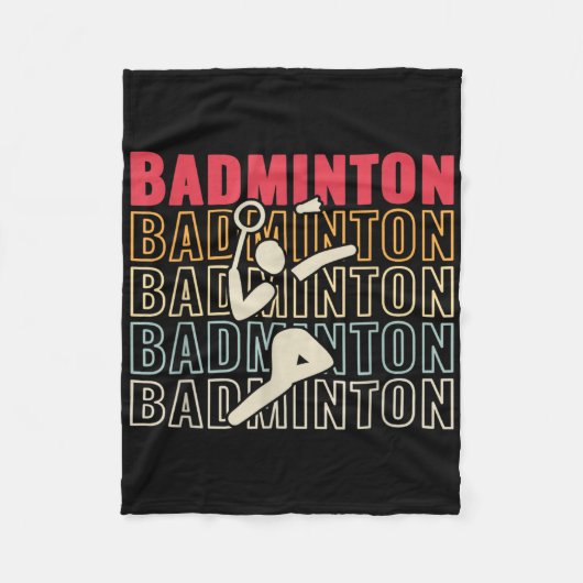 Setback Game Shuttle Sport Badminton Retro voor He Fleece Deken (Voorkant)