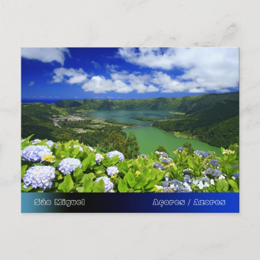 Sete Cidades, Azoren Briefkaart (Voorkant)