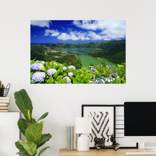 Sete Cidades, Azoren Poster (Thuiskantoor)