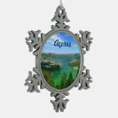 Sete Cidades - Azoren Tin Sneeuwvlok Ornament (Links)