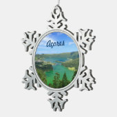 Sete Cidades - Azoren Tin Sneeuwvlok Ornament (Rechts)