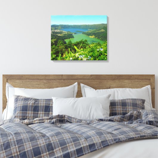 Sete Cidades Azores Canvas 20 "x 16", 1.5" (Insitu (Slaapkamer))