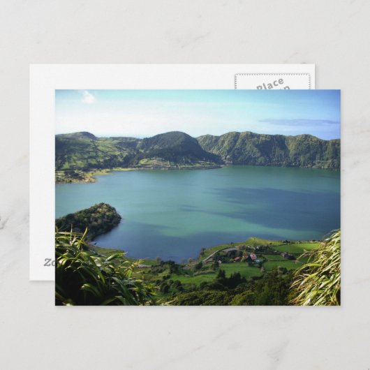Sete Cidades Lagoon in S. Miguel, Azoren Briefkaart (Voorkant / Achterkant)