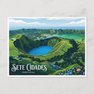 Sete Cidades Ponta Delgada Portugal Briefkaart