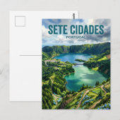 Sete Cidades Portugal Briefkaart (Voorkant / Achterkant)